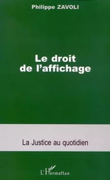 LE DROIT DE L'AFFICHAGE