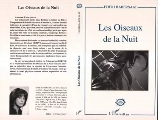 Les oiseaux de la nuit - Edith Habersaat - Editions L'Harmattan