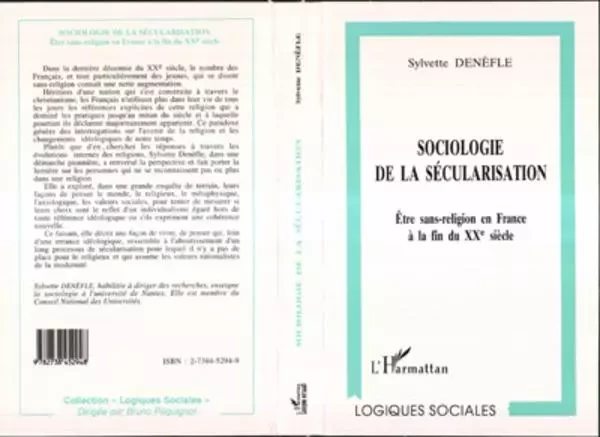 SOCIOLOGIE DE LA SECULARISATION - Sylvette Denèfle - Editions L'Harmattan