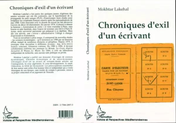 Chroniques d'exil d'un écrivant - Mokhtar Lakehal - Editions L'Harmattan