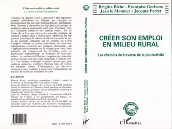 CREER SON EMPLOI EN MILIEU RURAL - Jean Le Monnier, Jacques Perret, Brigitte Biche, Françoise Gerbaux - Editions L'Harmattan