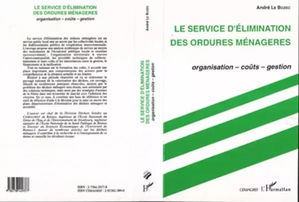 Le service d'élimination des ordures ménagères - André Le Bozec - Editions L'Harmattan