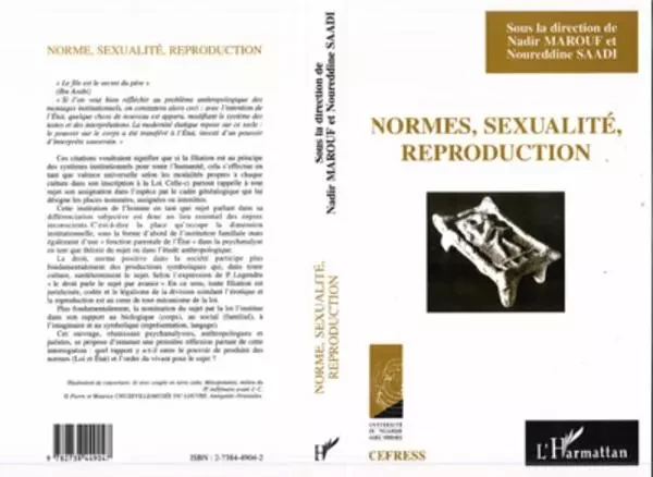 NORMES, SEXUALITE, REPRODUCTION - Nadir Marouf - Editions L'Harmattan