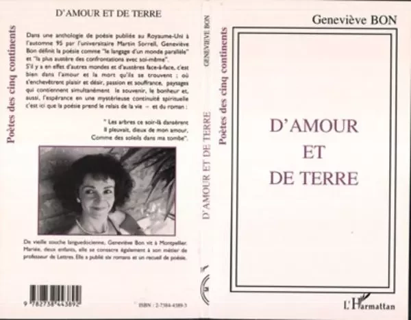 D'amour et de terre - Geneviève Bon - Editions L'Harmattan