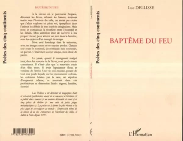 BAPTEME DU FEU - Luc Dellisse - Editions L'Harmattan