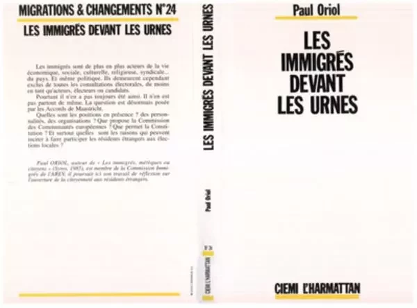 Les immigrés devant les urnes - Paul Oriol - Editions L'Harmattan