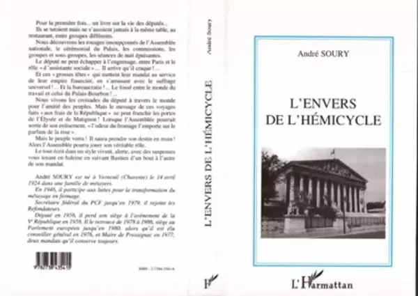 L'envers de l'hémicycle - André Soury - Editions L'Harmattan