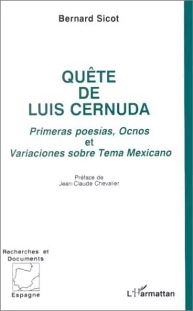 Quête de Luis Cernuda -  - Editions L'Harmattan