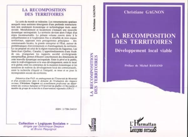 La recomposition des territoires - Christiane Gagnon - Editions L'Harmattan