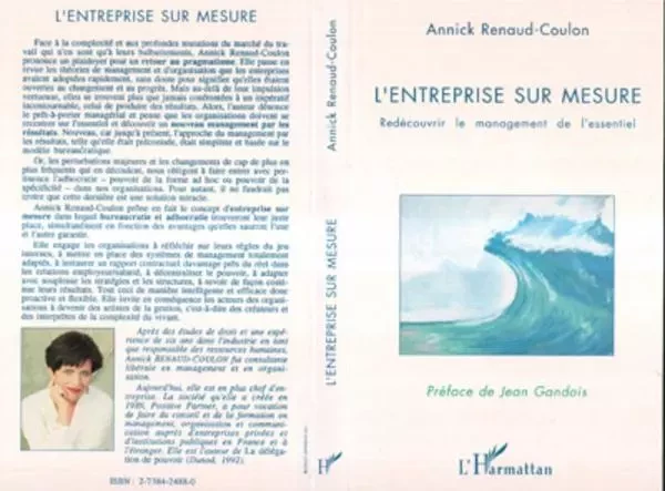 L'entreprise sur mesure - Annick Renaud-Coulon - Editions L'Harmattan