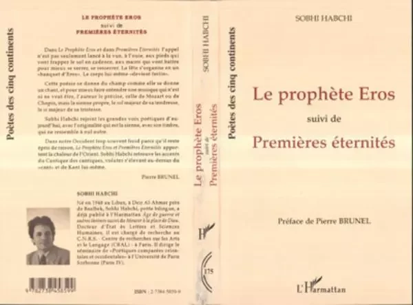 Le prophète éros - Sobhi Habchi - Editions L'Harmattan