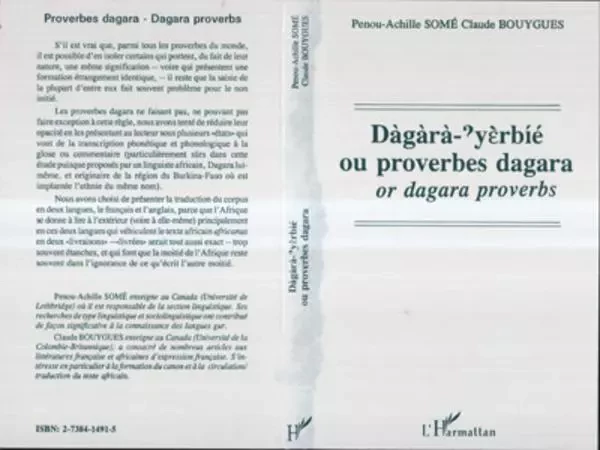 Proverbes Dagara - Claude Bouygues, Penou-Achille Some - Editions L'Harmattan