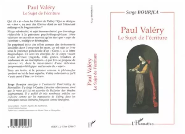 Paul Valéry - Serge Bourjea - Editions L'Harmattan