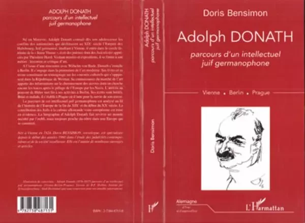 ADOLPH DONATH - Doris Bensimon - Editions L'Harmattan