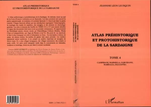 Atlas préhistorique et protohistorique de la Sardaigne - Jeannine Leon Leurquin - Editions L'Harmattan