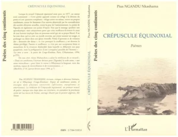 Crépuscule Equinoxial - Pius Ngandu Nkashama - Editions L'Harmattan