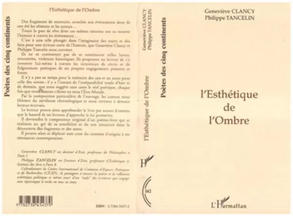 L'esthétique de l'ombre - Philippe Tancelin, Geneviève Clancy - Editions L'Harmattan