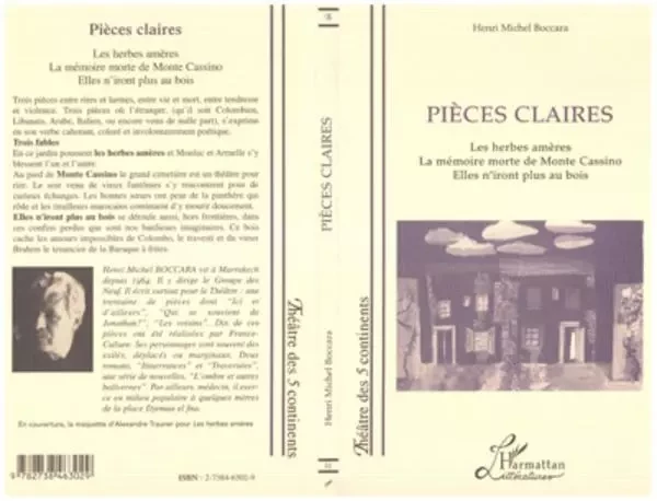 Pièces Claires - Henri-Michel Boccara - Editions L'Harmattan