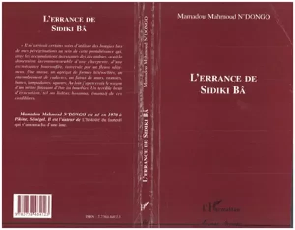 L'Errance de Sidiki Bâ - Mamadou Mahmoud N'Dongo - Editions L'Harmattan