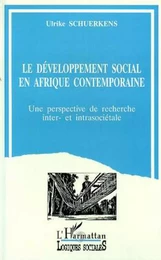 Le développement sociale Afrique contemporaine