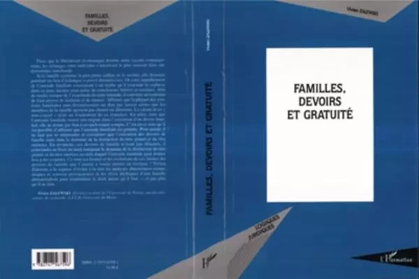 Familles, devoirs et gratuité - Viven Zalewski - Editions L'Harmattan