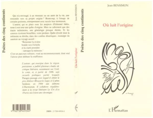 Où luit l'origine - Jean Bensimon - Editions L'Harmattan