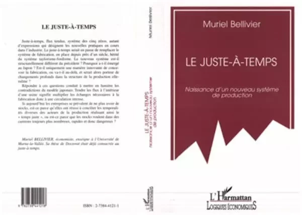 Le juste-à-temps - Muriel Bellivier - Editions L'Harmattan