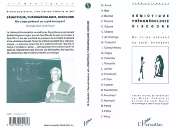 Sémiotique, phénoménologie, discours - Michel Costantini - Editions L'Harmattan