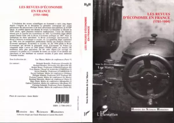 Revues d'économie en France (1751-1994) - Luc Marco - Editions L'Harmattan