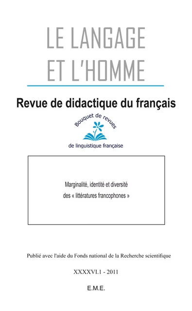 Marginalité, identité et diversité des "littératures francophones" -  - EME Editions