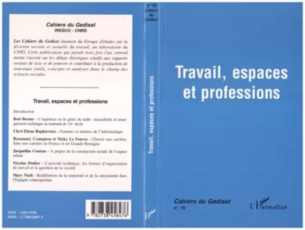 Travail, espaces et professions - Diane-Gabrielle Tremblay - Editions L'Harmattan