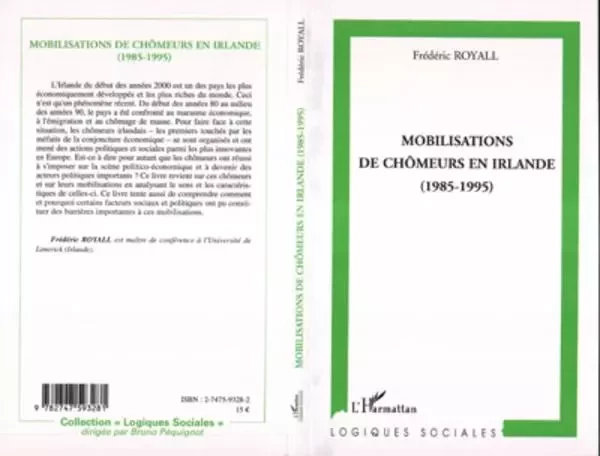 Mobilisations de chômeurs en Irlande (1985-1995) - Frédéric Royall - Editions L'Harmattan