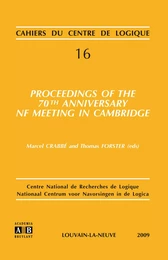 PROCEEDINGS OF THE 70TH ANNIVERSARY NF MEETING IN CAMBRIDGE