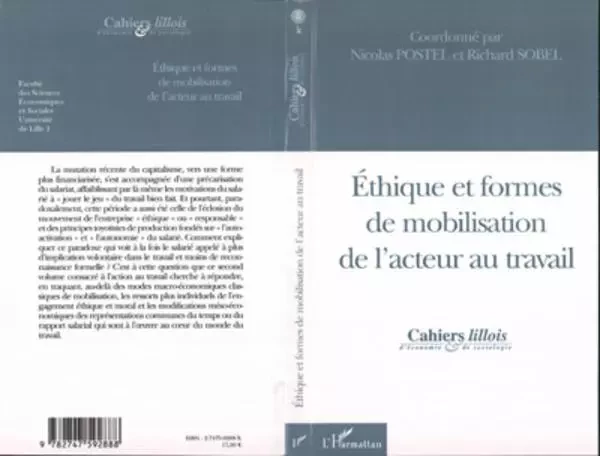 Ethique et formes de mobilisation de l'acteur au travail - Richard Sobel - Editions L'Harmattan