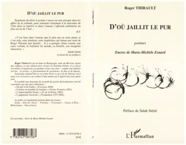 D'où jaillit le pur - Roger Thirault - Editions L'Harmattan