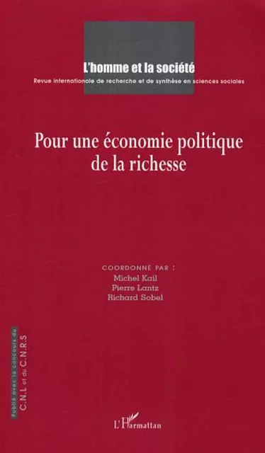 Pour une économie politique de la richesse - Richard Sobel - Editions L'Harmattan