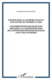 ETUDES SUR LA JACHERE DANS LE SUD-OUEST DU BURKINA FASO