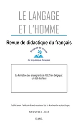 La Formation des enseignants de FLE/S en Belgique : un état des lieux