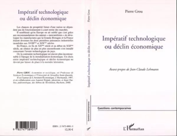 Impératif technologique ou déclin économique - Pierre Grou - Editions L'Harmattan