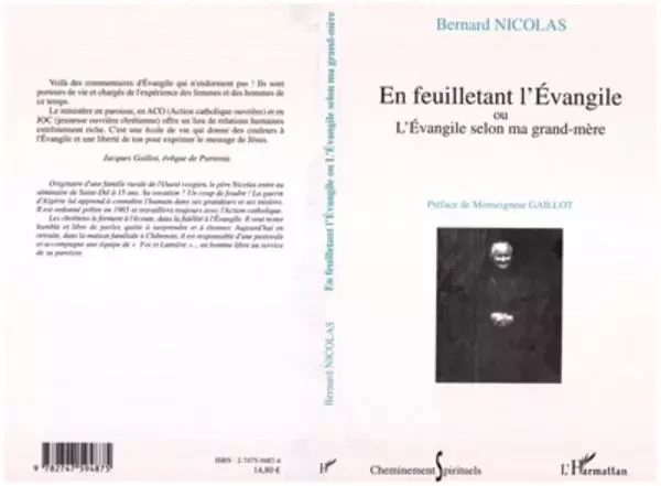 En feuilletant l'Evangile - Bernard Nicolas - Editions L'Harmattan