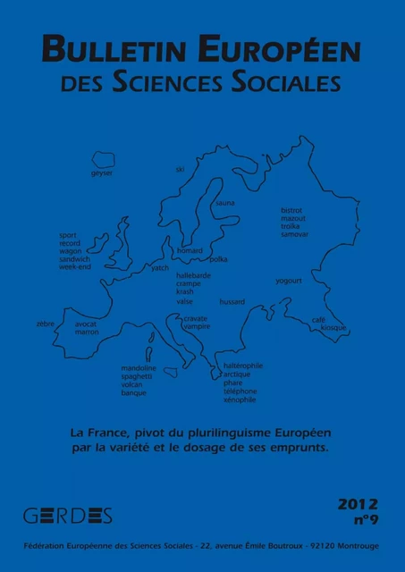 Bulletin européen des sciences sociales N° 9 -  - Editions L'Harmattan