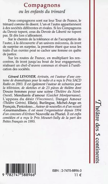 Compagnons - Gérard Levoyer - Editions L'Harmattan