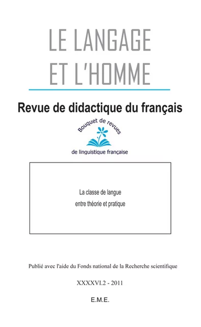 La Classe de langue entre théorie et pratique -  - EME Editions