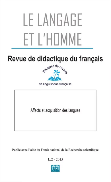 Affects et acquisition des langues -  - EME Editions