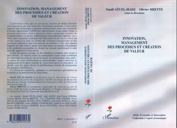 Innovation, management des processus et création de valeur - Olivier Brette, Smaïl Aït-El-Hadj - Editions L'Harmattan