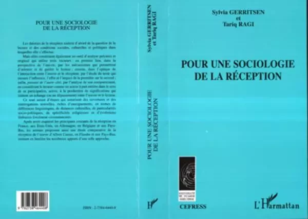 Pour une Sociologie de la Réception - Sylvia Gerritsen, Tariq Ragi - Editions L'Harmattan