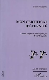 MON CERTIFICAT D'ÉTERNITÉ