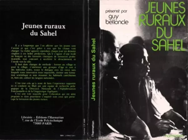 Jeunes ruraux du Sahel - Guy Belloncle - Editions L'Harmattan