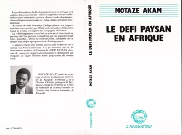 Le défi paysan en Afrique - Motaze Akam - Editions L'Harmattan