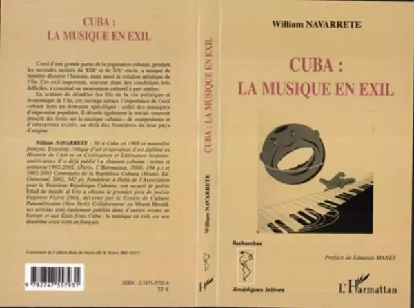 Cuba la musique en exil - William Navarrete - Editions L'Harmattan